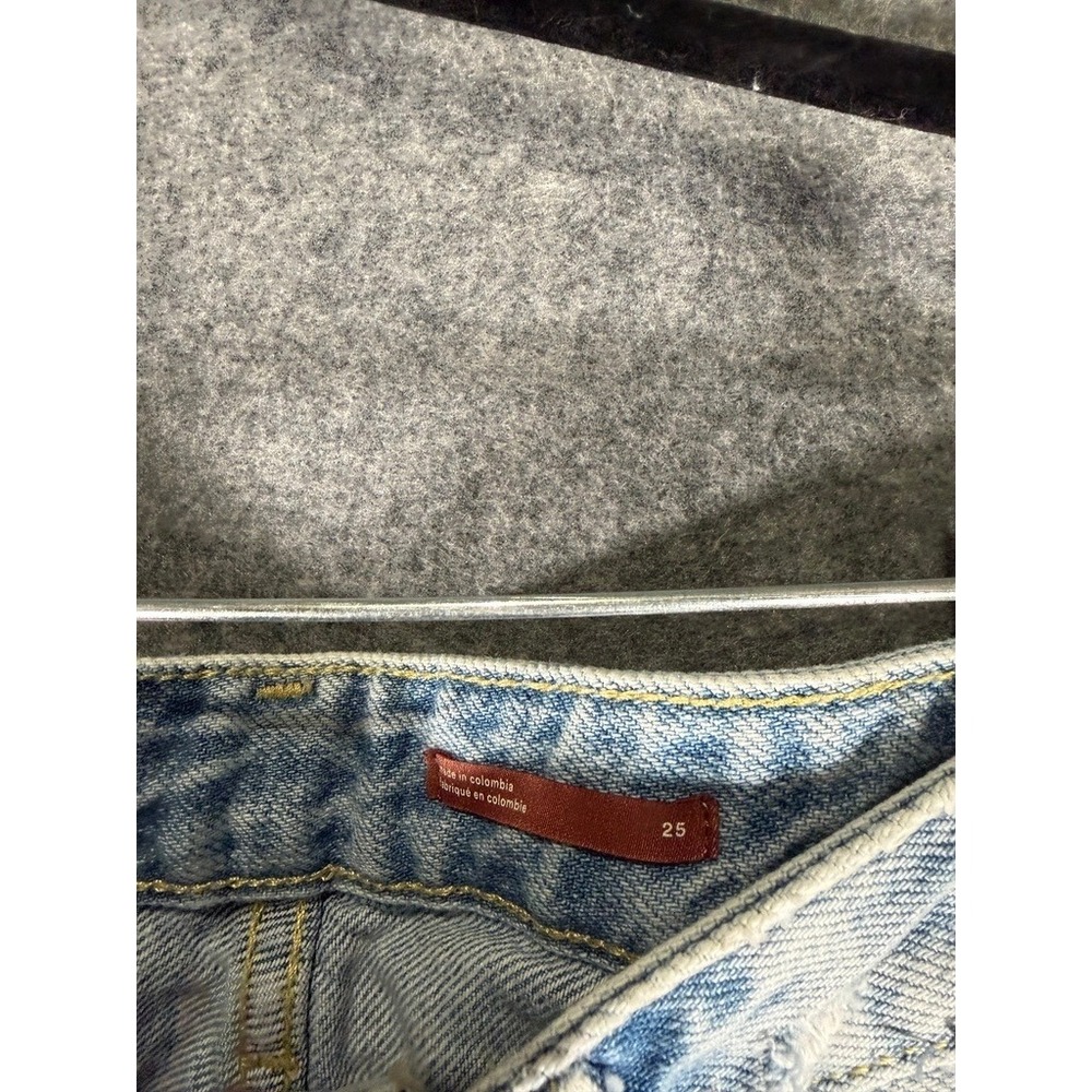 Pilcro and the Letterpress High-Rise Relaxed Straight Distressed Jeans Blue 25‎ - Picture 4 of 10